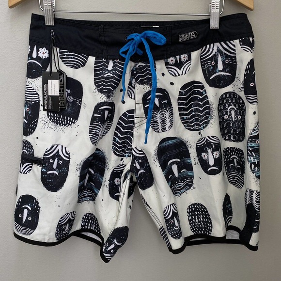 IMPERIAL MOTION IM Swim Trunks SZ 32 Board Shorts Upside Downers NEW - Picture 1 of 12